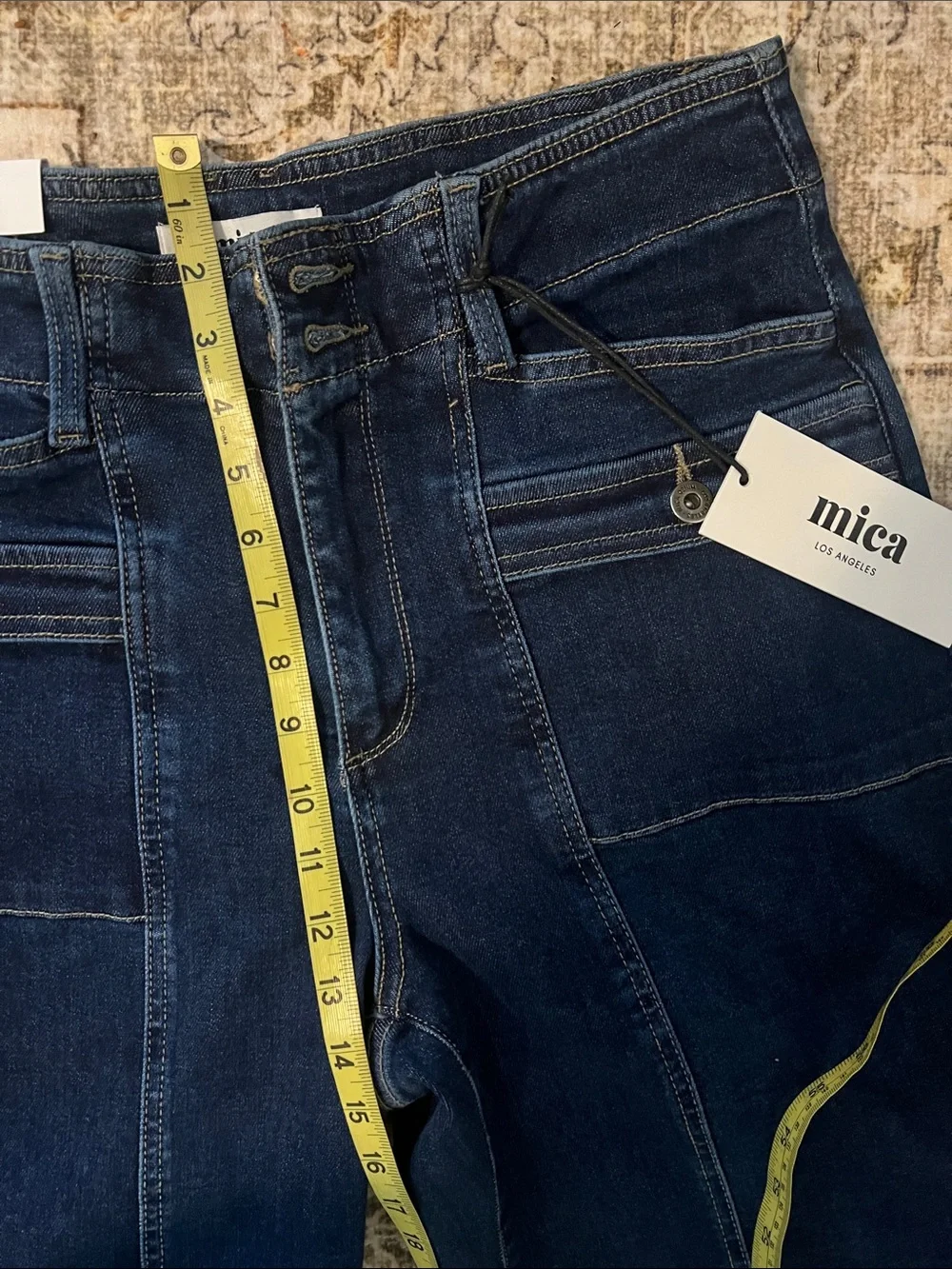 Mica High-Rise Wide Leg Jeans in Dark Indigo